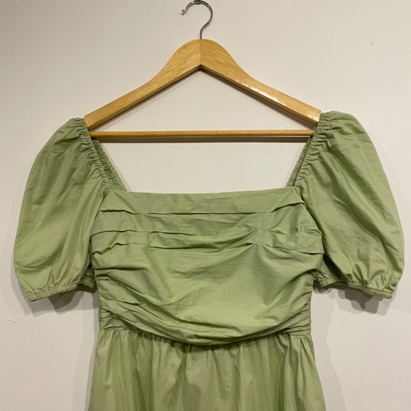 O.P.T. Green Cotton Midi Cottagecore Dress - Picture 4 of 4